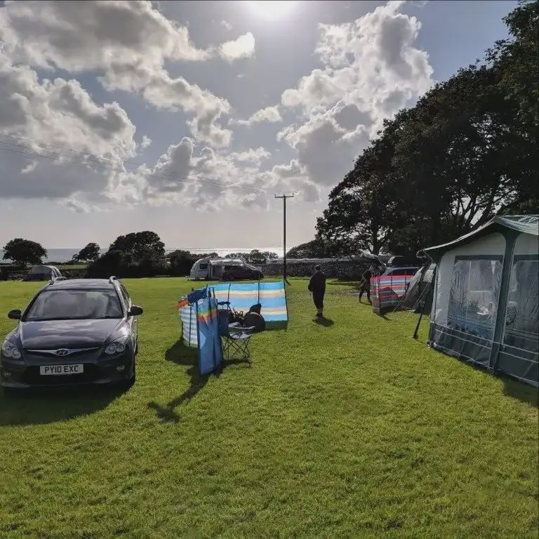 Touring pitch with awning