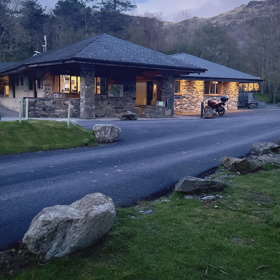 Stone reception building