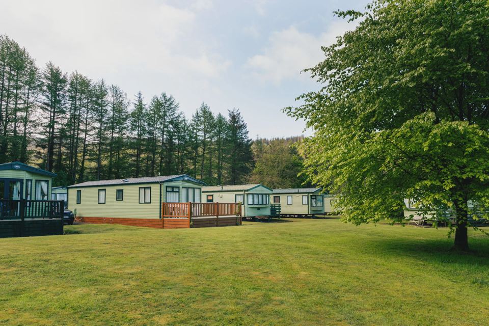 Caravans on the lawn
