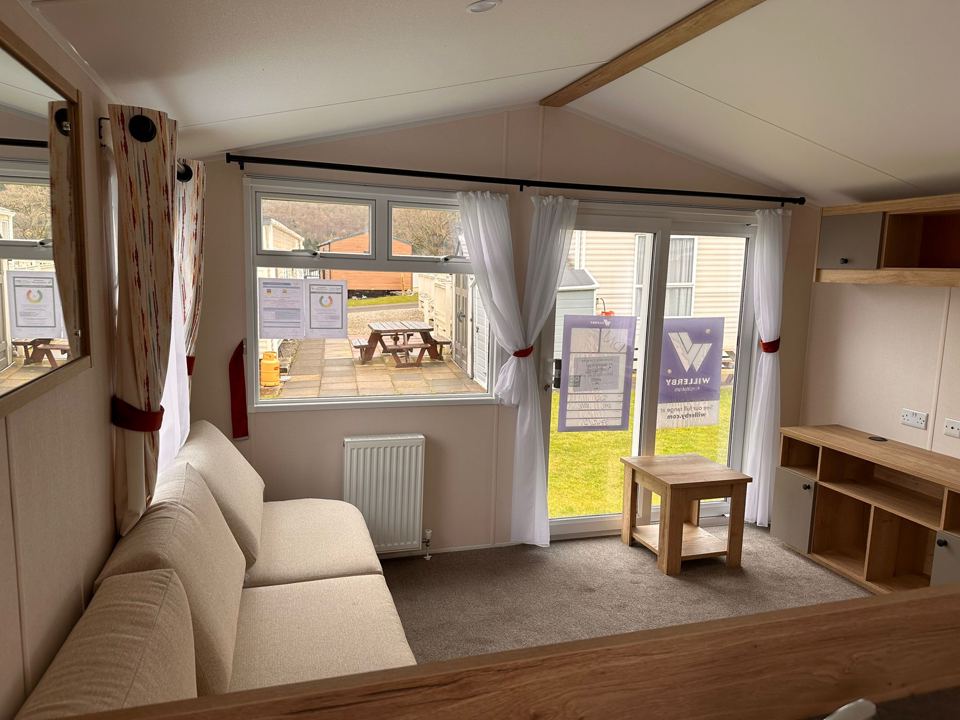 Lounge with patio doors