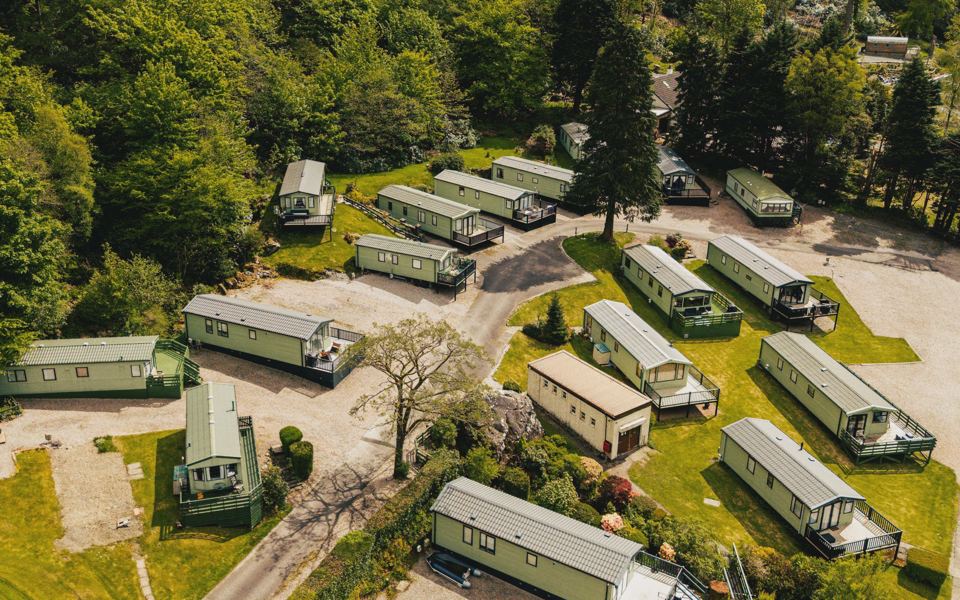 Caravans among the trees