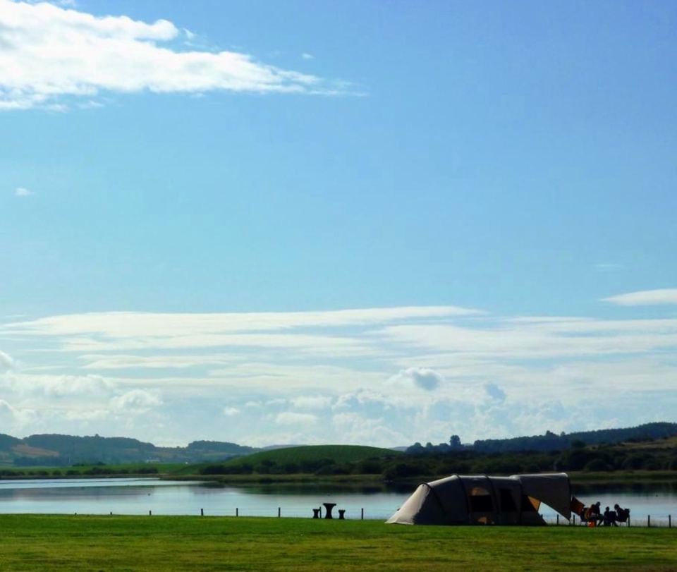 Loch Ken and the camping field