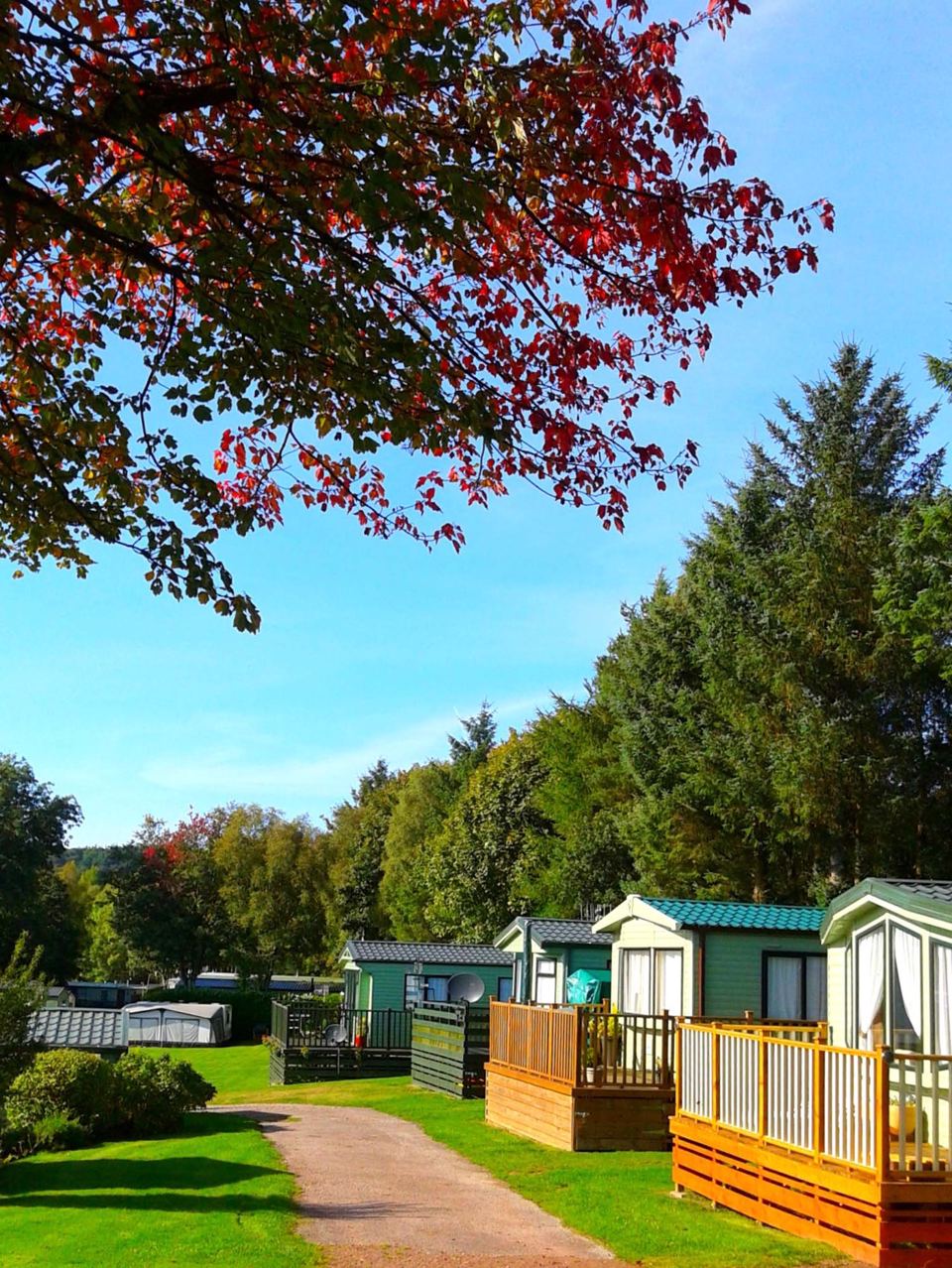 Holiday homes with decking