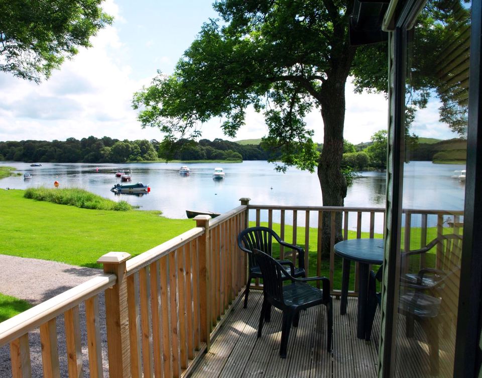 Decking overlooking the loch