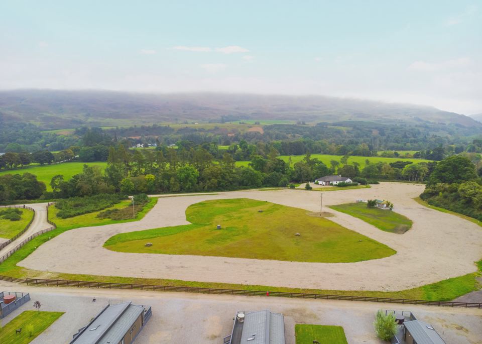 Aerial view of the park grounds
