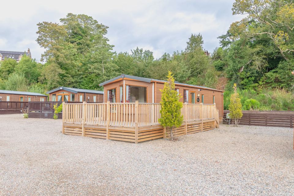 Timber lodges with decking