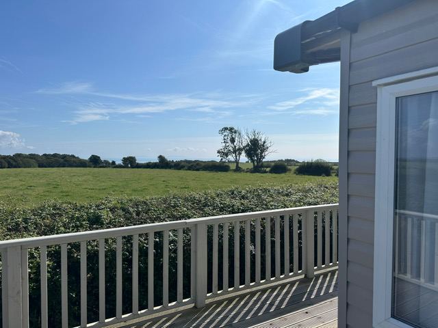 View across the fields from a deck