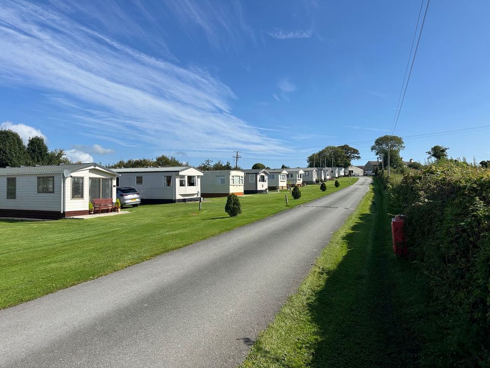 Row of static caravans
