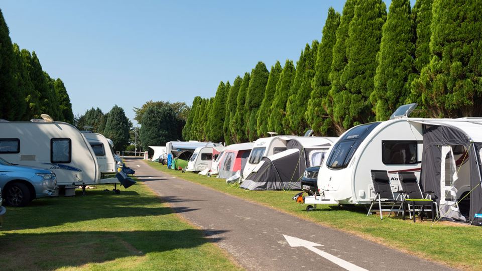 Caravans under the cedar avenue