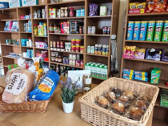 On-site shop shelves