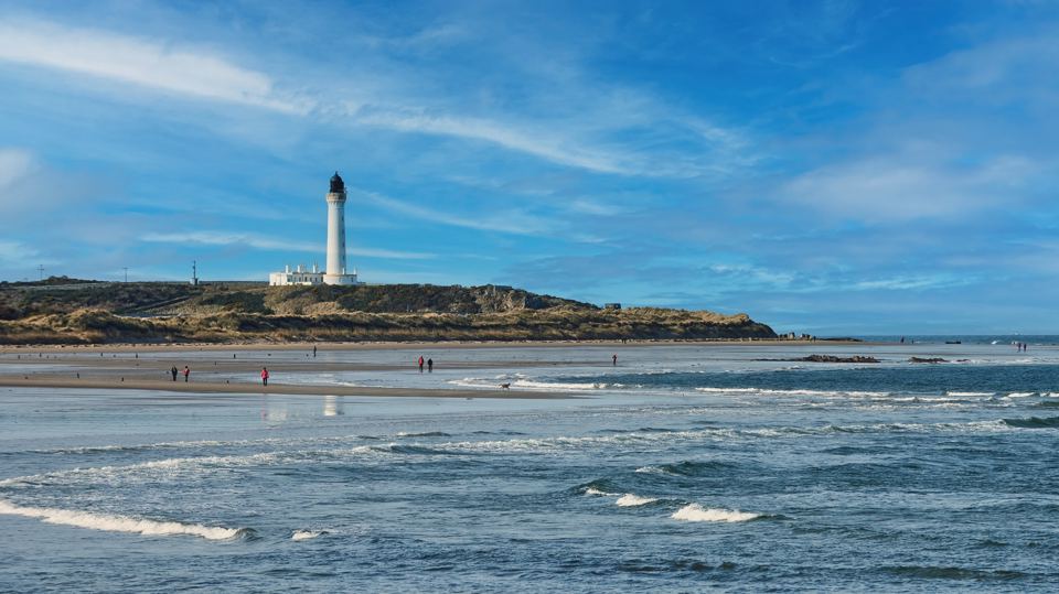 Beach and Covesea lighthouse