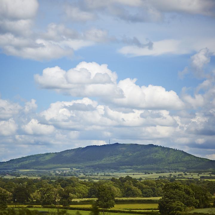 Shropshire hills in the distance