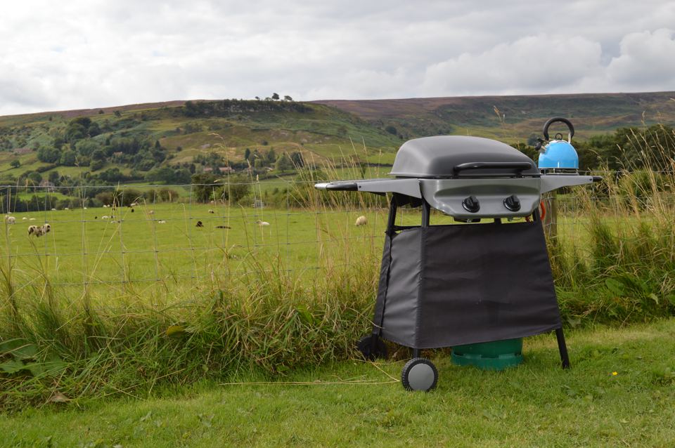 Gas BBQ looking over the moor