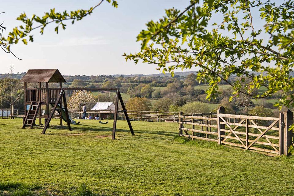 Play area with countryside views