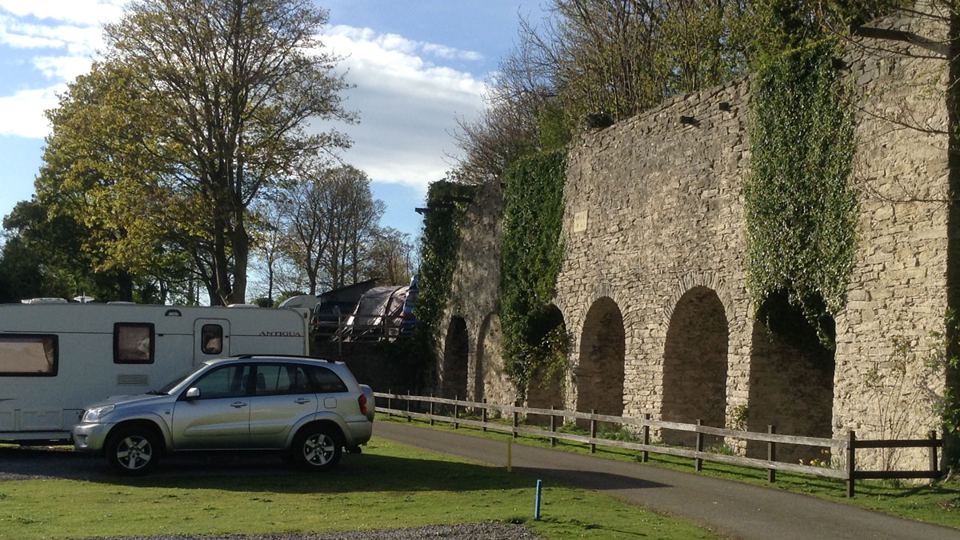 Pitch by the old lime kilns