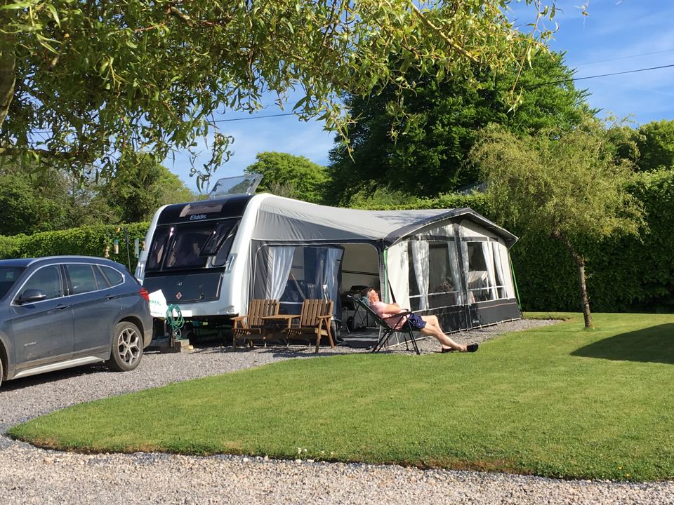 Caravan on a hardstanding pitch