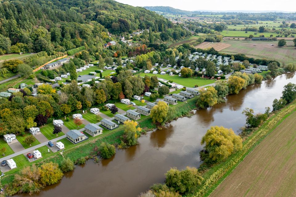 Park beside the River Wye