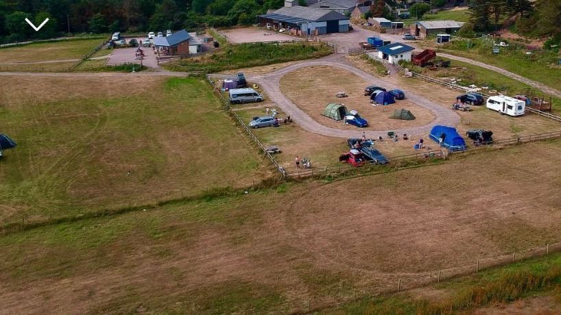 Campsite seen from above