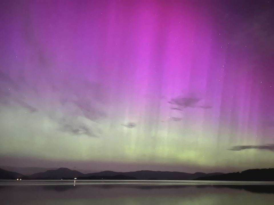 Northern lights over the loch
