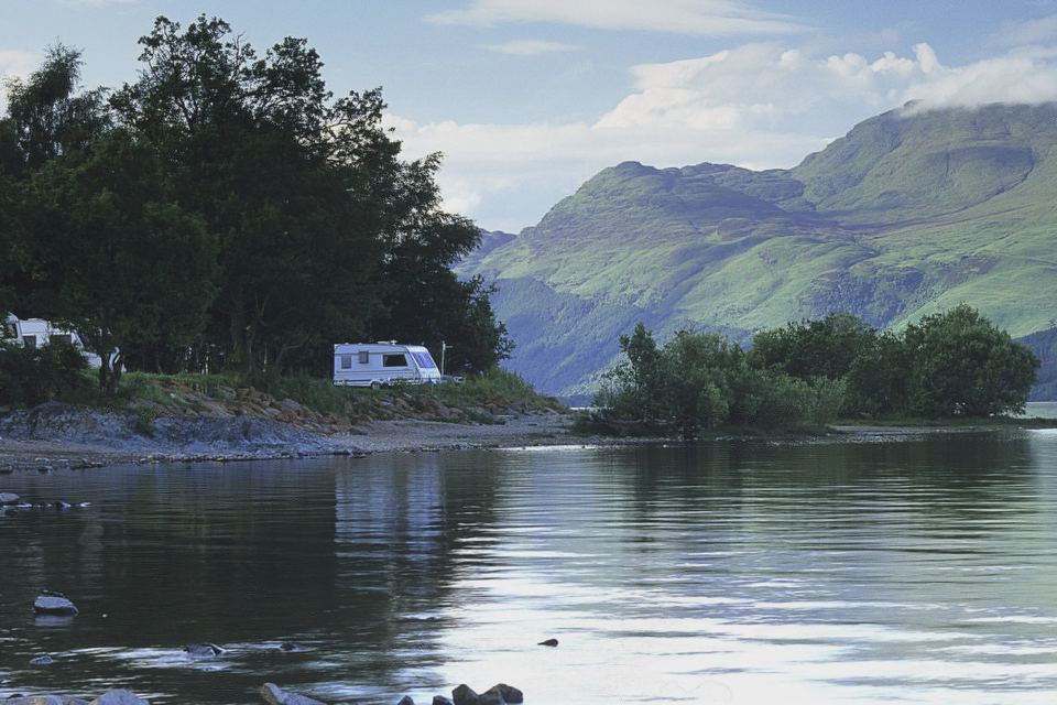 Loch shore and mountains