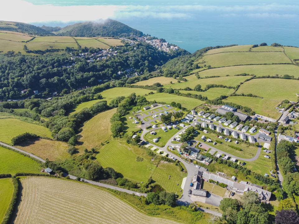 Aerial view of the park on the hillside