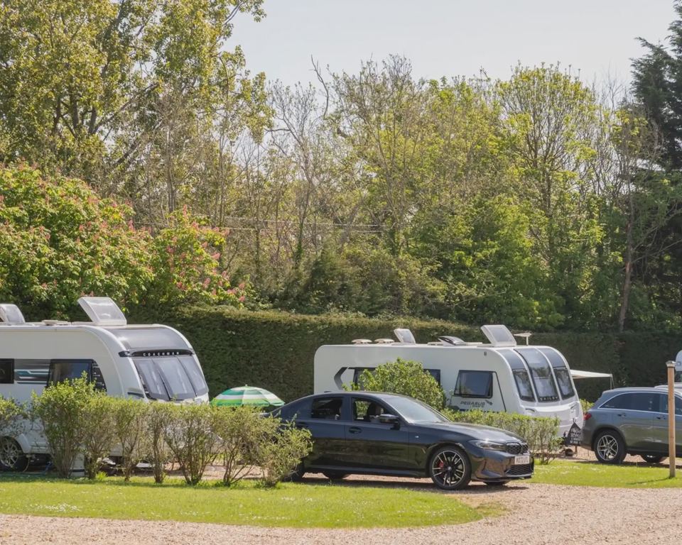 Caravans on hardstanding
