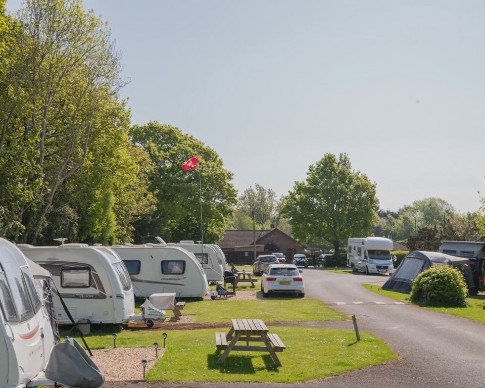 Caravans on the pitches