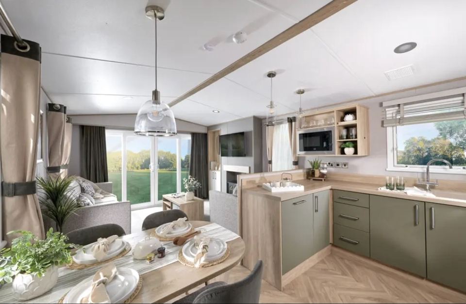 Holiday home kitchen and lounge