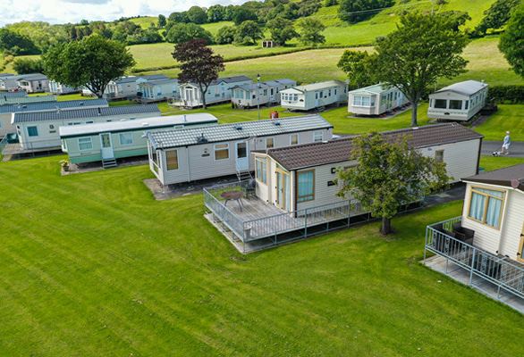 Static caravans on the park