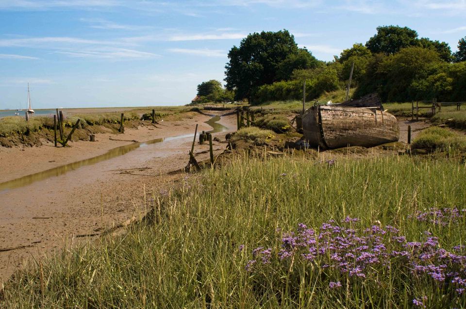 Creek and saltmarsh nearby