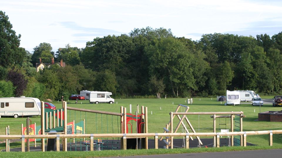 Play area beside the pitches