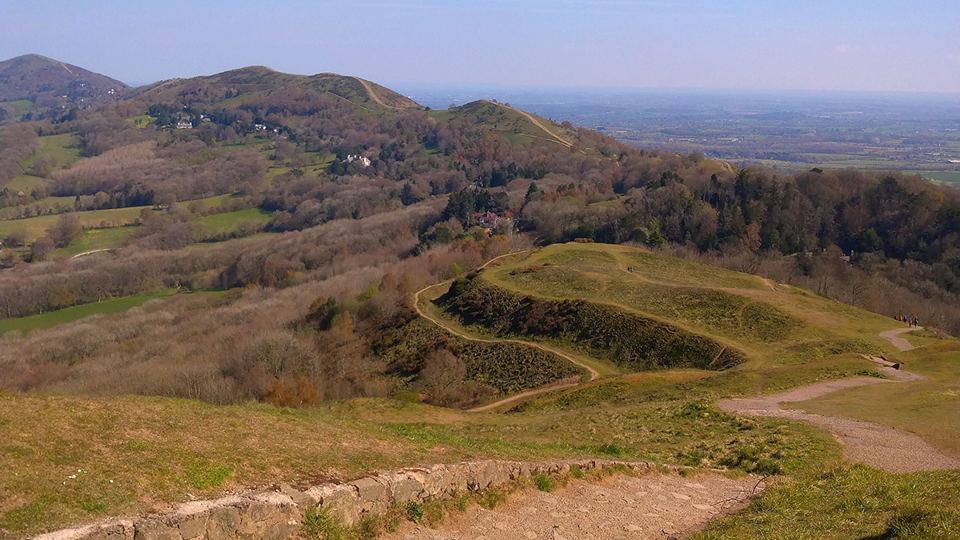 Malvern Hills ridge nearby