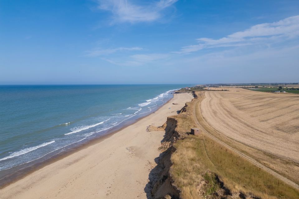 Beach below the cliffs