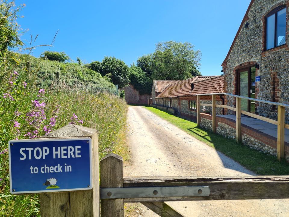 Check-in point at the farm