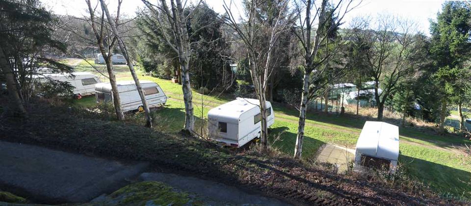 Terraced touring pitches