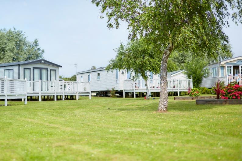 Caravans on the lawn