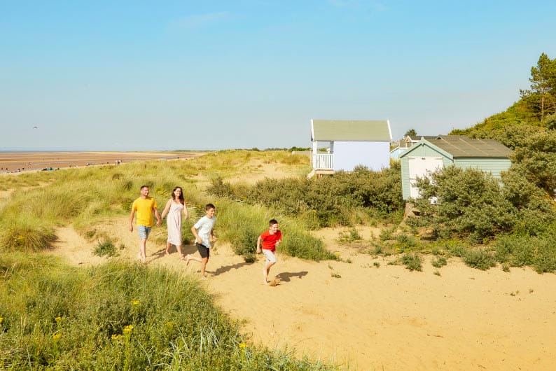 Dunes and beach huts