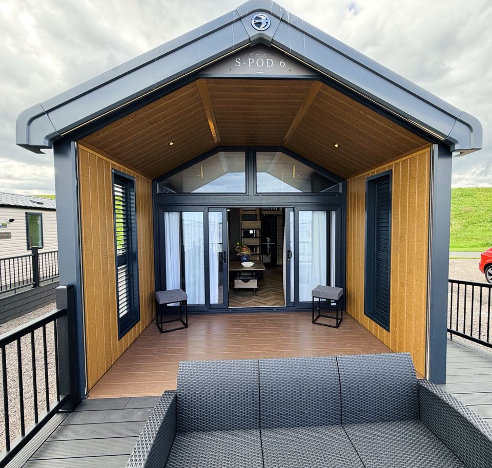 Glamping pod entrance