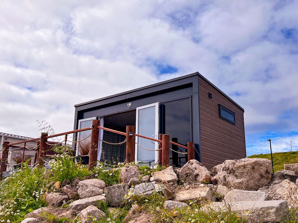 Beach hut on the rocks