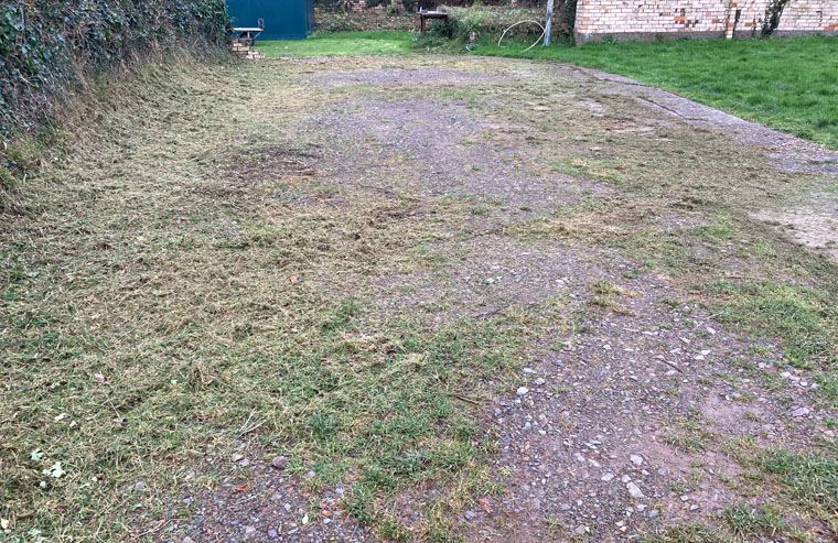 Gravel pitch in the grass