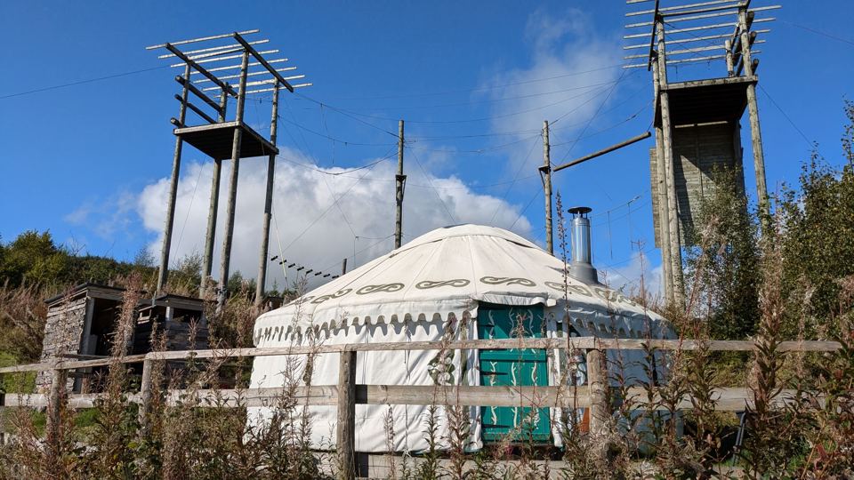 Yurt below the old ropes tower