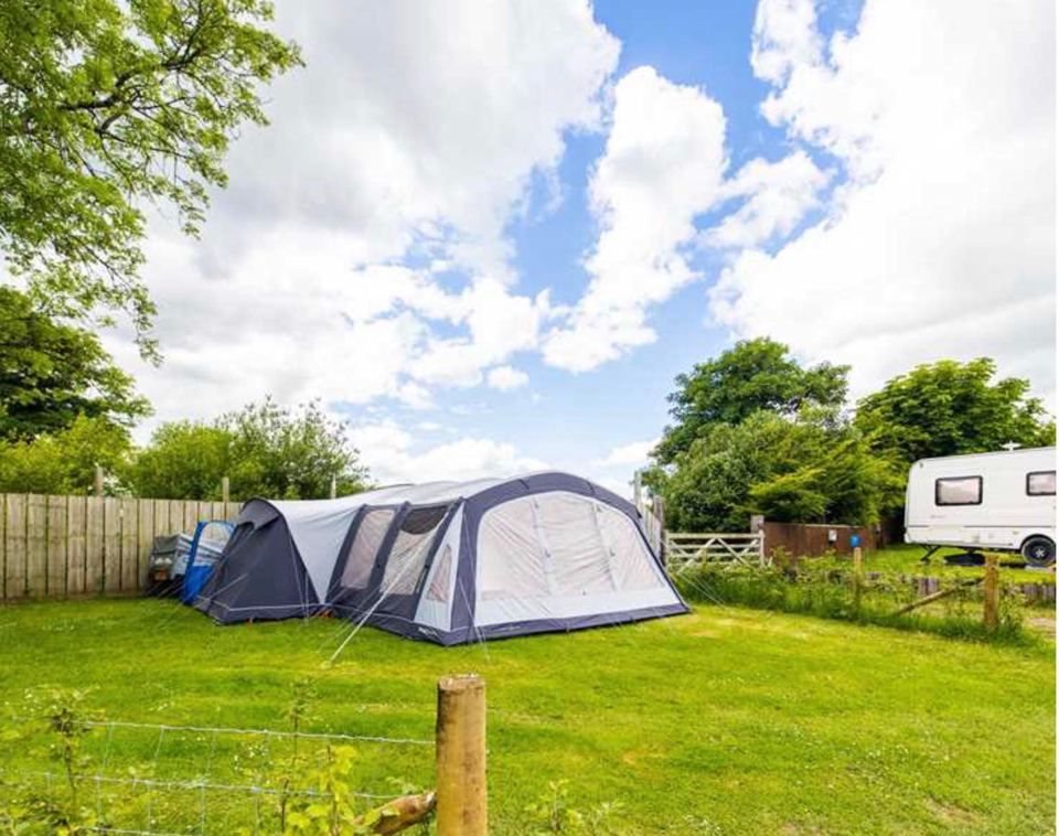 Tent on the grass pitches