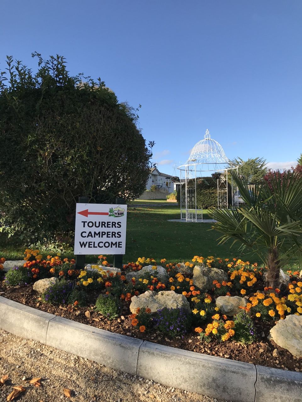 Entrance to the touring field
