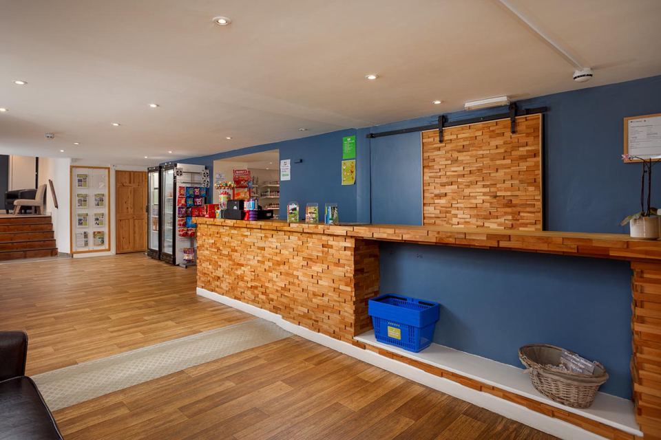 Reception and shop