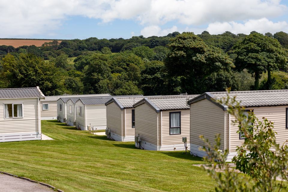 Row of holiday caravans