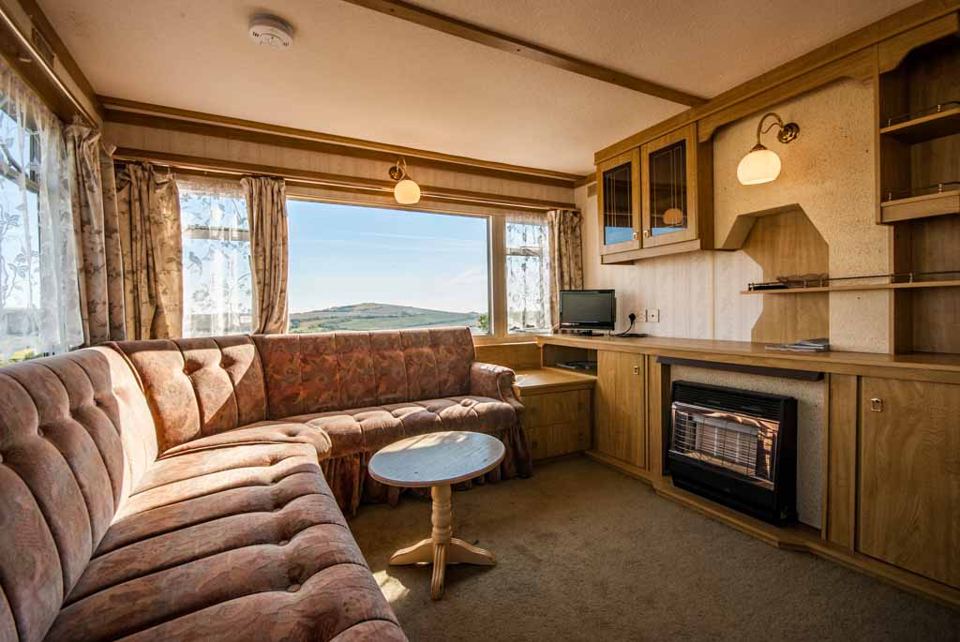 Lounge looking over the fields