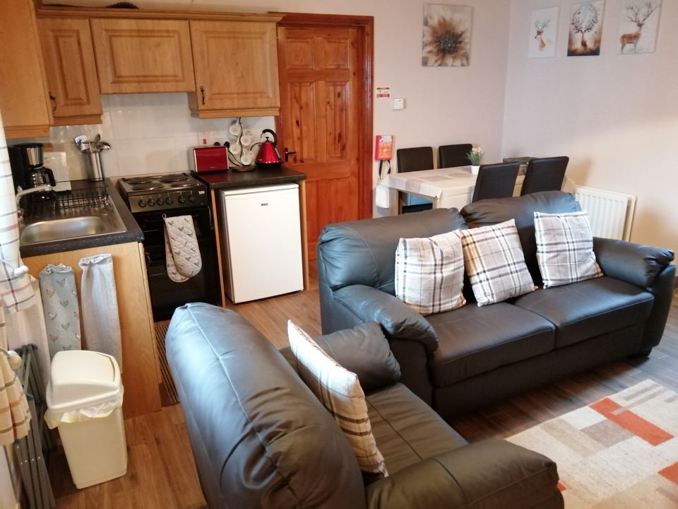 Kitchen and sofas