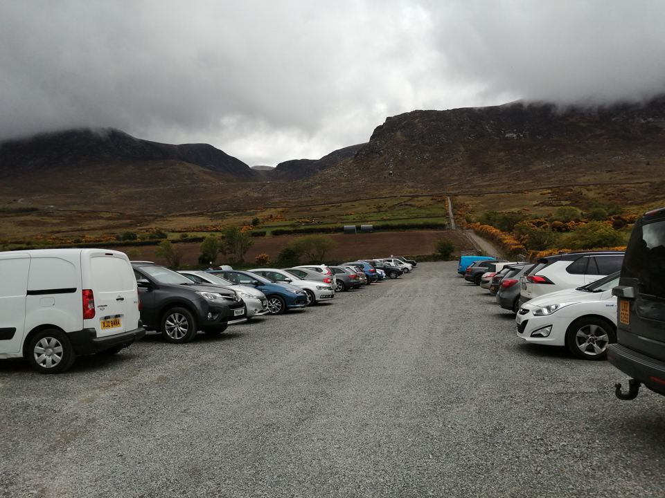 Car park below the Mourne hills