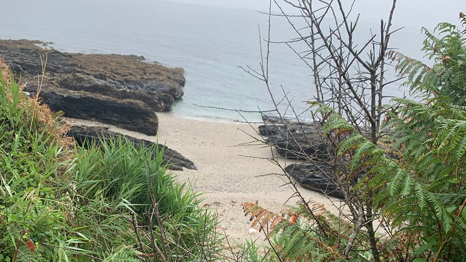 Small cove beach by the cliffs