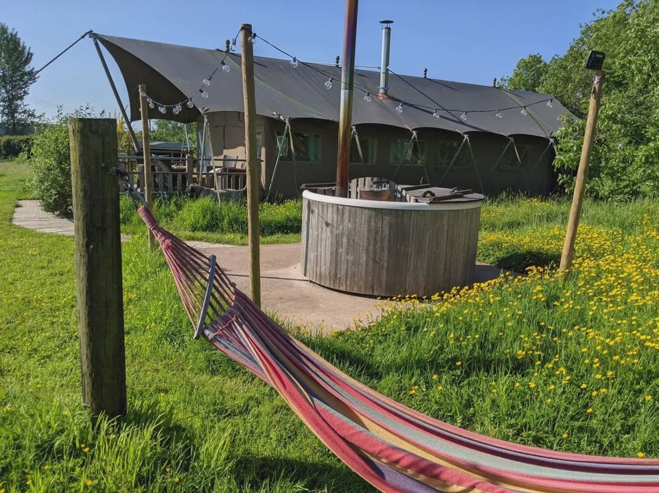 Hot tub and hammock